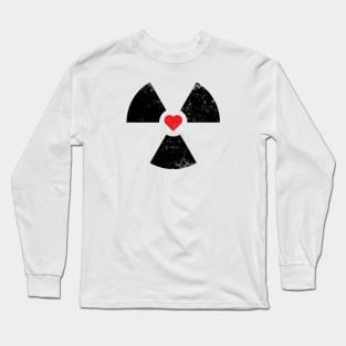 Radioactive Sign Radiation Symbol Nuclear Hazard Heart Long Sleeve T-Shirt